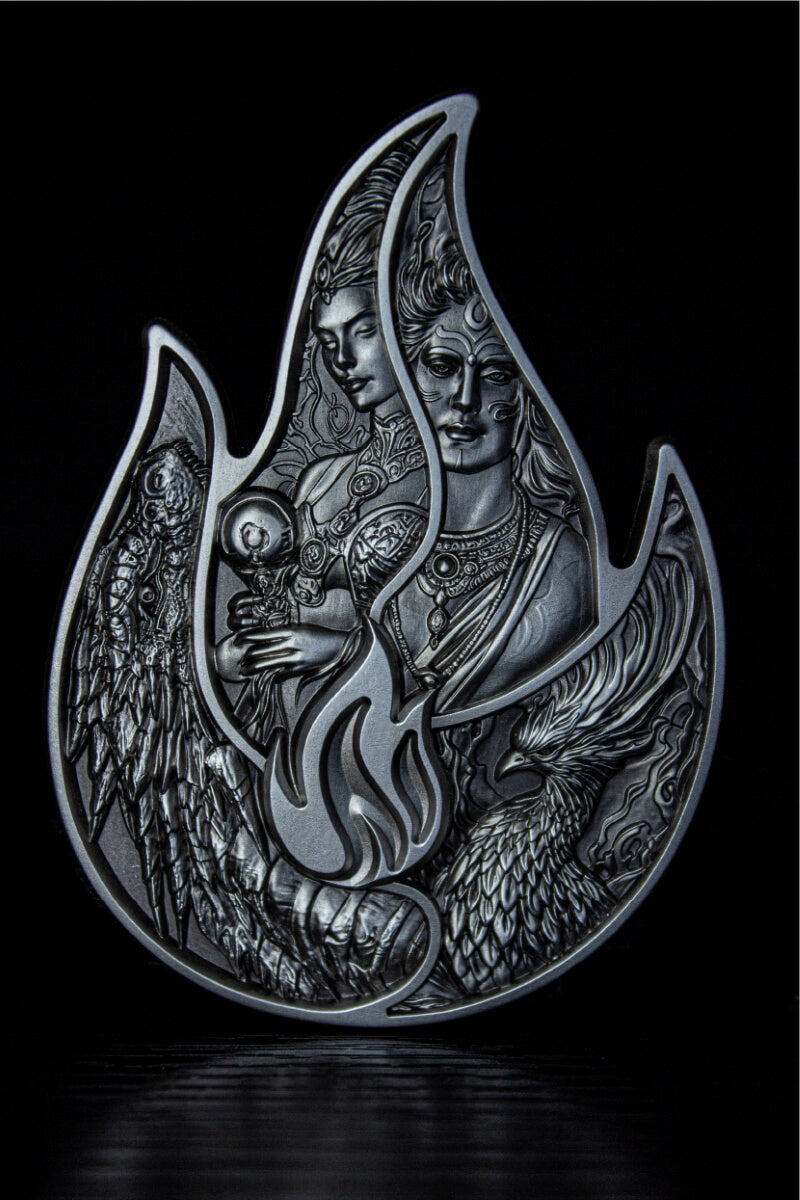 KOMSCO South Korea 2024 Eternal Flame 2 oz .999 Silver Antiqued Stacker