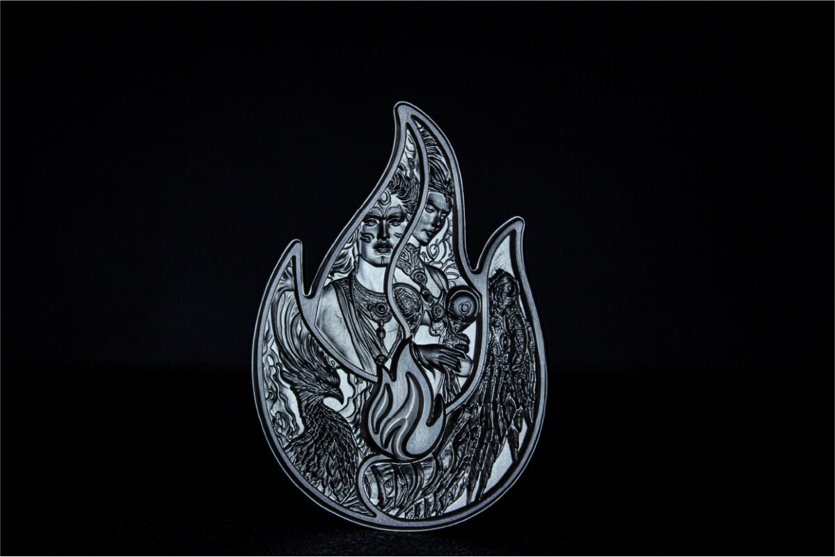 KOMSCO South Korea 2024 Eternal Flame 2 oz .999 Silver Antiqued Stacker