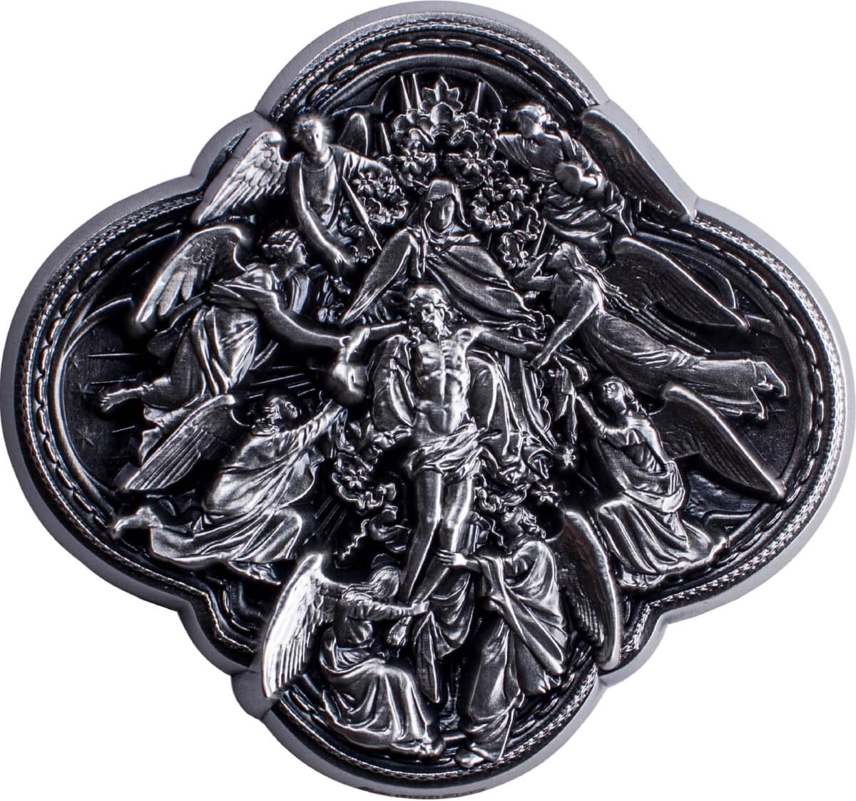 KOMSCO South Korea 2024 Pieta 2 oz .999 Silver Antiqued Stacker