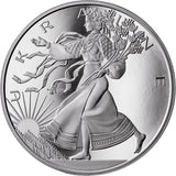 2024 United Crypto States .999  1 oz Silver Liberty of Ukraine Proof Coin Reverse