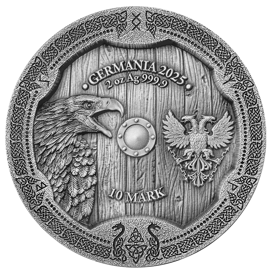 Germania 2025 10 Mark VALKYRIES: ARNHILD VALHALLA Ultra High Relief 2oz .9999 Silver Antiqued