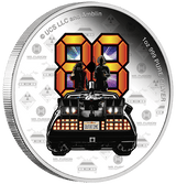 Niue  2025 $2 Back to the Future 40th Anniversary 1 oz .999 Silver Colorized Proof Coin 1000 Made