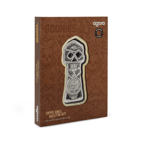 Niue 2025 $3 The Goonies Copper Bones Skeleton 2 oz Silver Coin *HUGE 80mm*