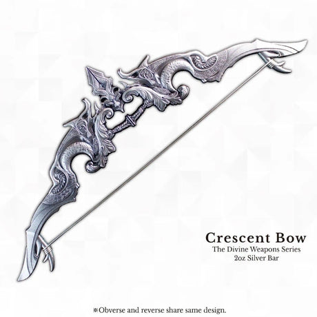 KOMSCO South Korea 2025 DIVINE WEAPONS Crescent Bow 2 oz .999 Silver Antiqued Stacker