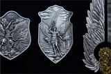 KOMSCO South Korea 2025 The Shield of St. Uriel .999 2 oz Silver Shaped Antiqued Stacker
