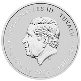 Tuvalu 2025 $2 PIZZA Teenage Mutant Ninja Turtles 2 oz .9999 Silver Colorised Coin