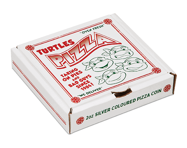 Tuvalu 2025 $2 PIZZA Teenage Mutant Ninja Turtles 2 oz .9999 Silver Colorised Coin