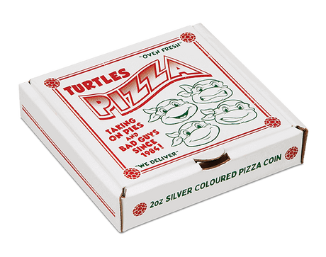 Tuvalu 2025 $2 PIZZA Teenage Mutant Ninja Turtles 2 oz .9999 Silver Colorised Coin