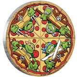 Tuvalu 2025 $2 PIZZA Teenage Mutant Ninja Turtles 2 oz .9999 Silver Colorised Coin