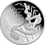 Australia 2025 $5 1 oz LUNAR YEAR of the SNAKE .999  Fine Silver Proof Domed Coin