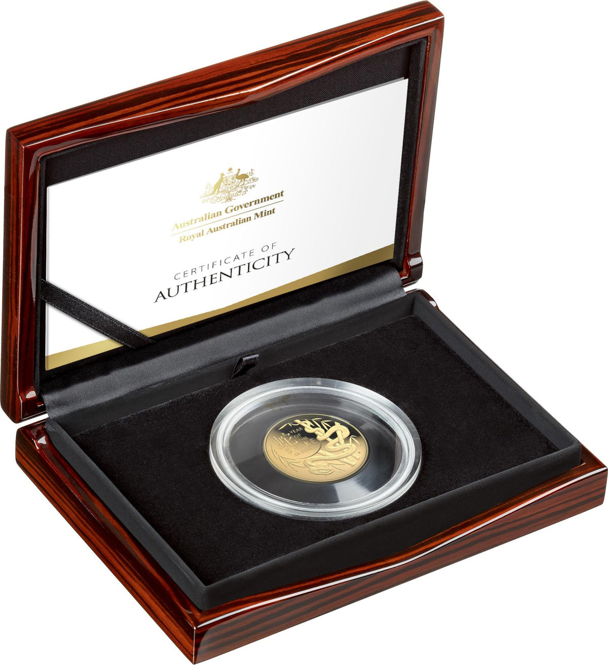 Australia 2025 $100 Lunar Snake 1 Oz .9999 Gold Domed Proof Coin Royal Australian Mint