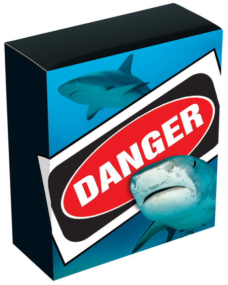 Tuvalu 2023 $1 Deadly & Dangerous  Tiger Shark 1oz .9999 Silver Proof Coin Perth Mint
