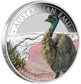 Australia 2025 $1 Australian Emu 1oz .9999 Silver Coloured Coin PERTH MINT