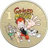 Australia 2021 $1  Centenary of Ginger Meggs - $1 Coloured Uncirculated Two Coin Set