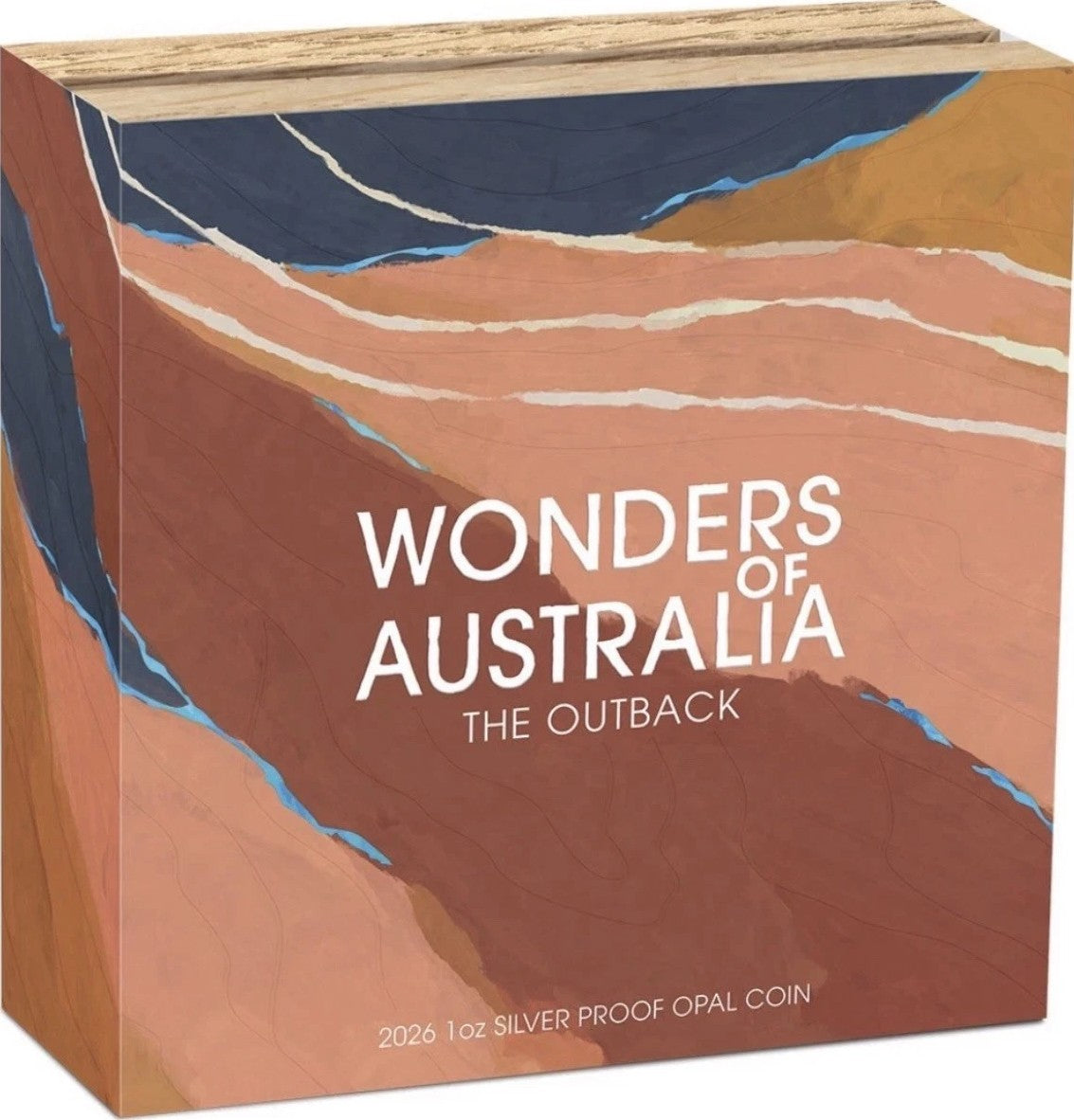 Australia 2026 $1 WONDERS of AUSTRALIA THE OUTBACK 1oz Silver Proof Opal Coin Box