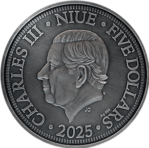 Niue 2025 $5 CLEOPATRA 2 Oz .999 Selectively Gold Plated Antique Silver Coin