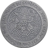 Cameroon 2024 2000 Francs CFA RAGNAR The Way to Valhalla 2 oz .999 Antique Silver