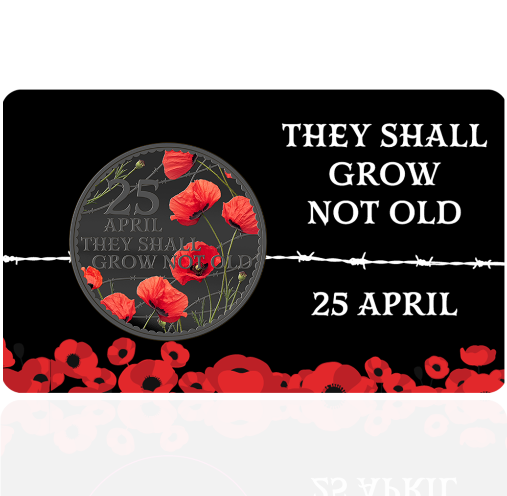 Solomon Islands 2026 50 Cents They Shall Grow Not Old Limited Edition Red Poppy Card Front