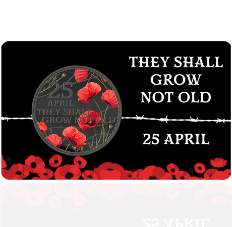 Solomon Islands 2026 50 Cents They Shall Grow Not Old Limited Edition Red Poppy Card Front
