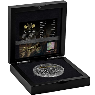 Niue 2023 $5 ZHANG FEI Three Kingdoms Romance 2 Oz .999 Antiqued Silver Gilded