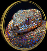 PRE-ORDER USA 2024 $1 American Eagle Opal Viper Snake - 1 Oz Gold Glided .999 Silver Coin 100 made