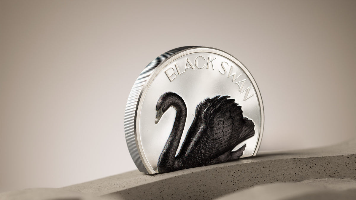 Cook Islands 2023  $10 Black Swan 2oz Silver High Relief Coin  CIT Smartminting®