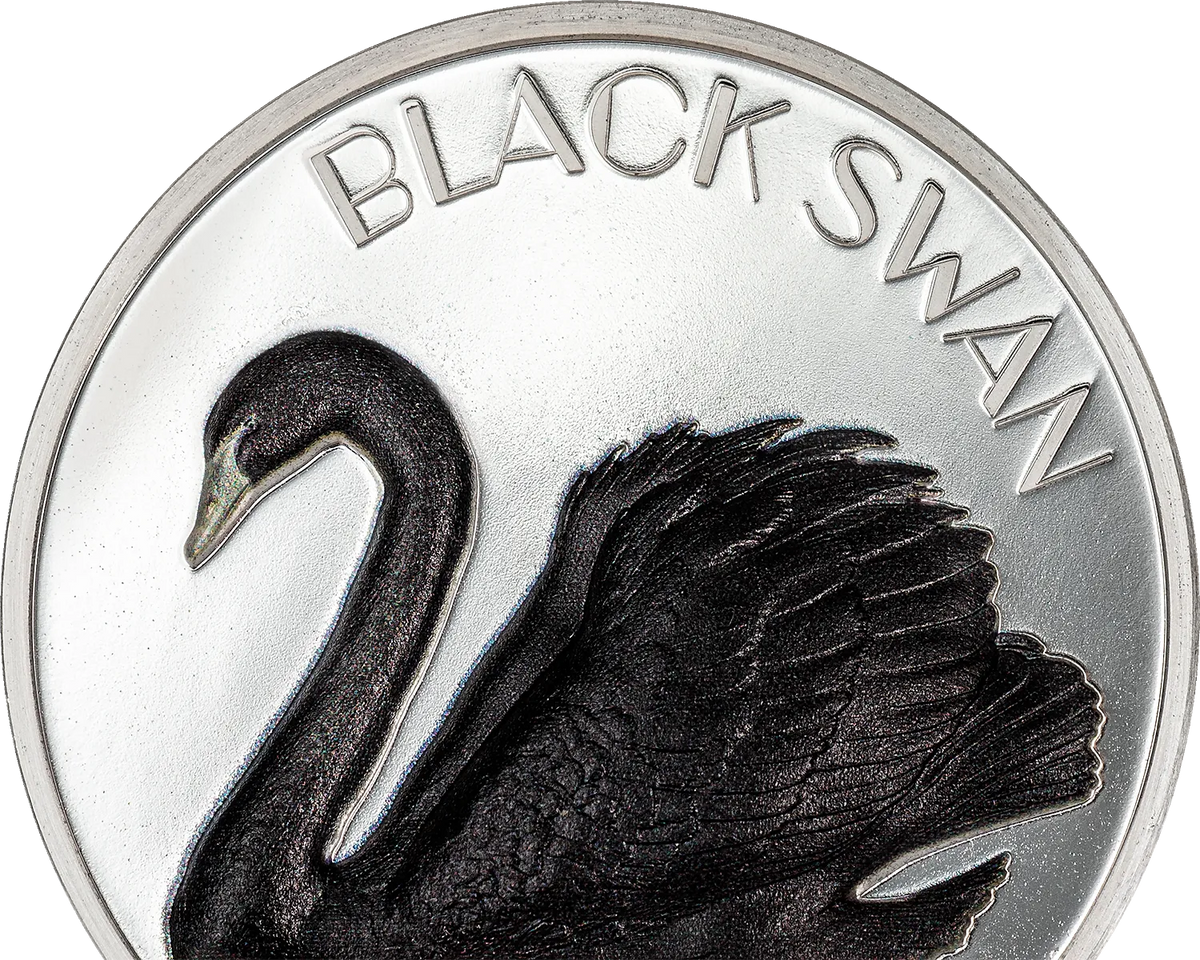 Cook Islands 2023  $10 Black Swan 2oz Silver High Relief Coin  CIT Smartminting®