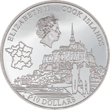 Cook Islands 2023 $10 Mont-Saint-Michel 2oz .999 Silver Coin CIT Smartminting®