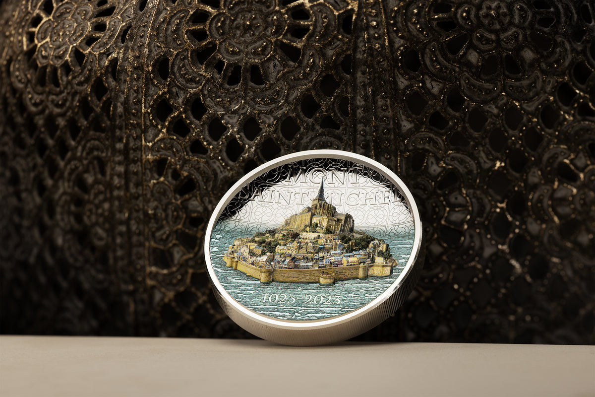 Cook Islands 2023 $10 Mont-Saint-Michel 2oz .999 Silver Coin CIT Smartminting®