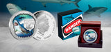 Tuvalu 2023 $1 Deadly & Dangerous  Tiger Shark 1oz .9999 Silver Proof Coin Perth Mint