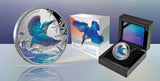 Niue 2023 $1 Azure Kingfisher 1oz .999 Silver Proof Coin Certificate # 999
