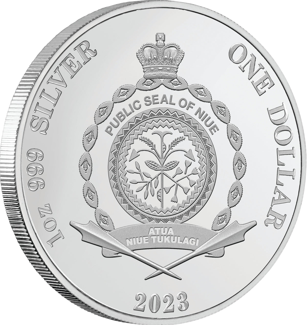 Niue 2023 $1 Azure Kingfisher 1oz .999 Silver Proof Coin Certificate # 999