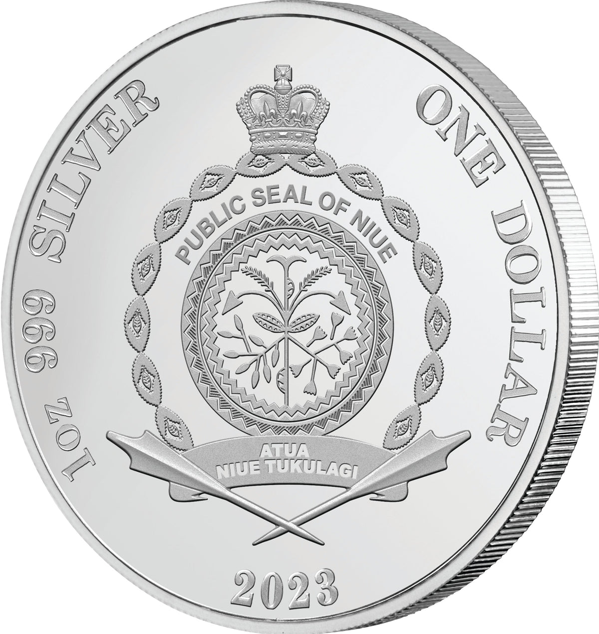 Niue 2023 $1 Azure Kingfisher 1oz .999 Silver Proof Coin Certificate # 999