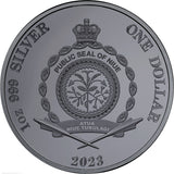 Niue 2023 $1 Chess King 1oz .999 Silver Black Proof Coin