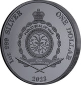 Niue 2023 $1 Chess King 1oz .999 Silver Black Proof Coin