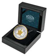 Niue 2023 $1 King Charles III Coronation Gold Plated 1oz Silver Proof Low Mint 1000 Certificate # 666