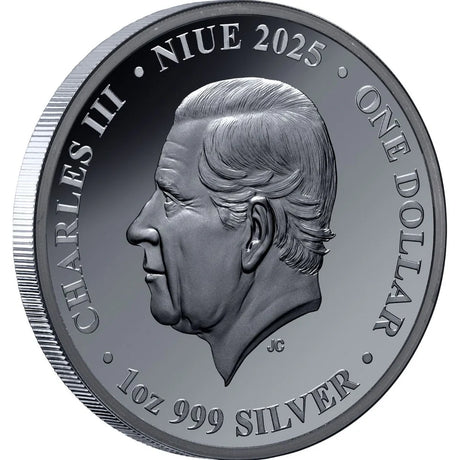 Niue 2025 $1 Chess Queen  1oz .999 Silver Black Proof Coin