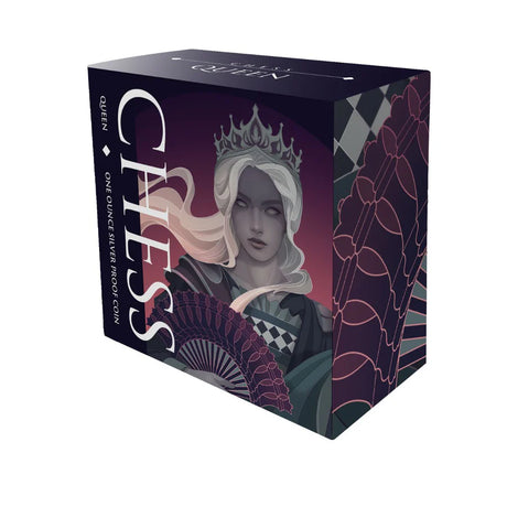 Niue 2025 $1 Chess Queen  1oz .999 Silver Black Proof Coin