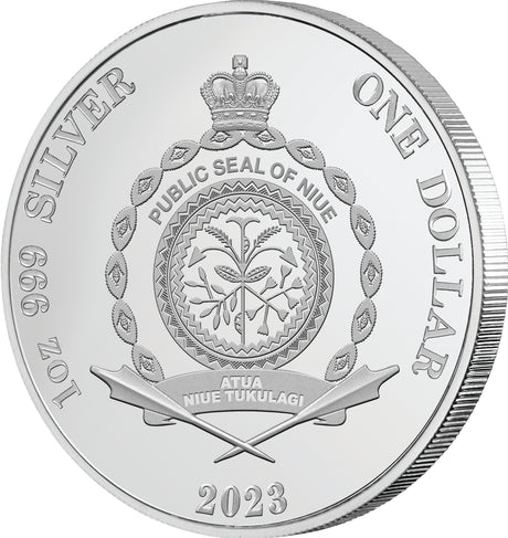 Niue 2023 $1 Major Mitchell’s Cockatoo 1oz .999 Silver Proof Coin