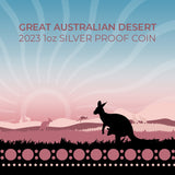 Niue 2023 $1 Great Australian Desert Rose Gold Plated 1oz .999 Silver Proof Coin