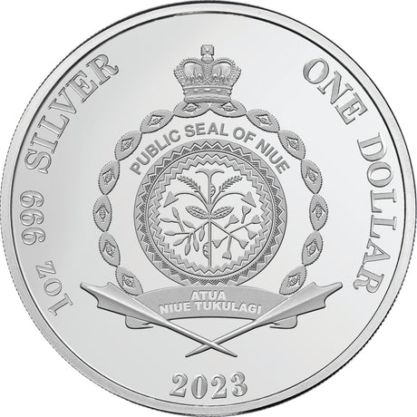 Niue 2023 $1 Great Australian Desert Rose Gold Plated 1oz .999 Silver Proof Coin