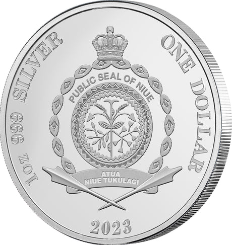 Niue 2023 $1 Great Australian Desert Rose Gold Plated 1oz .999 Silver Proof Coin
