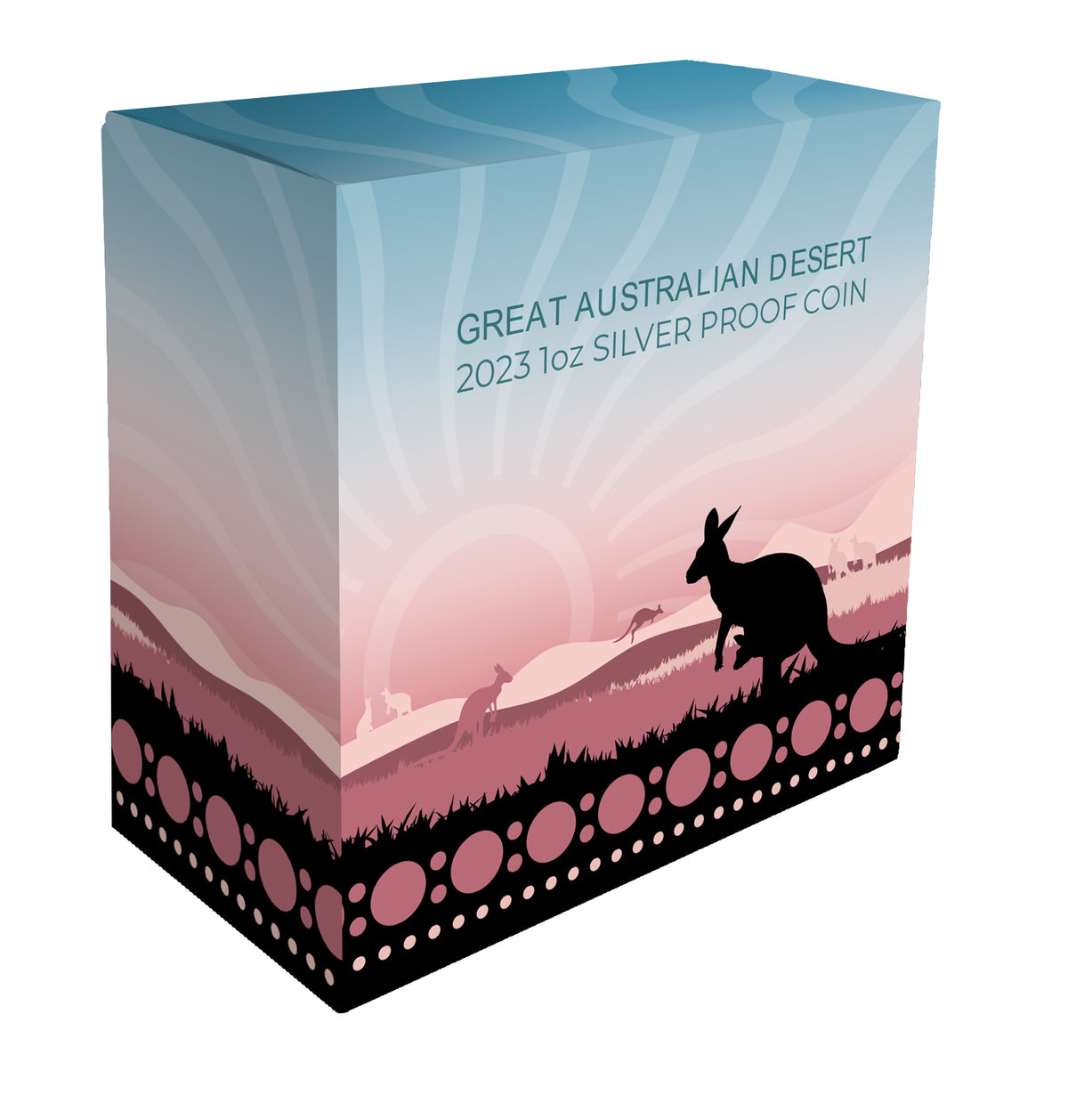 Niue 2023 $1 Great Australian Desert Rose Gold Plated 1oz .999 Silver Proof Coin