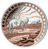 Niue 2023 $1 Great Australian Desert Rose Gold Plated 1oz .999 Silver Proof Coin