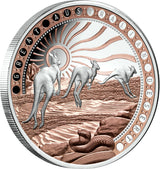 Niue 2023 $1 Great Australian Desert Rose Gold Plated 1oz .999 Silver Proof Coin