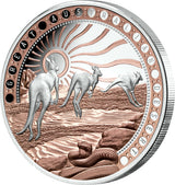 Niue 2023 $1 Great Australian Desert Rose Gold Plated 1oz .999 Silver Proof Coin