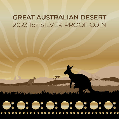 Niue 2023 $100 Great Australian Desert 1oz .9999 Gold Platinum Plated Proof Coin