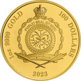 Niue 2023 $100 Great Australian Desert 1oz .9999 Gold Platinum Plated Proof Coin
