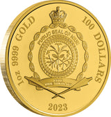 Niue 2023 $100 Great Australian Desert 1oz .9999 Gold Platinum Plated Proof Coin