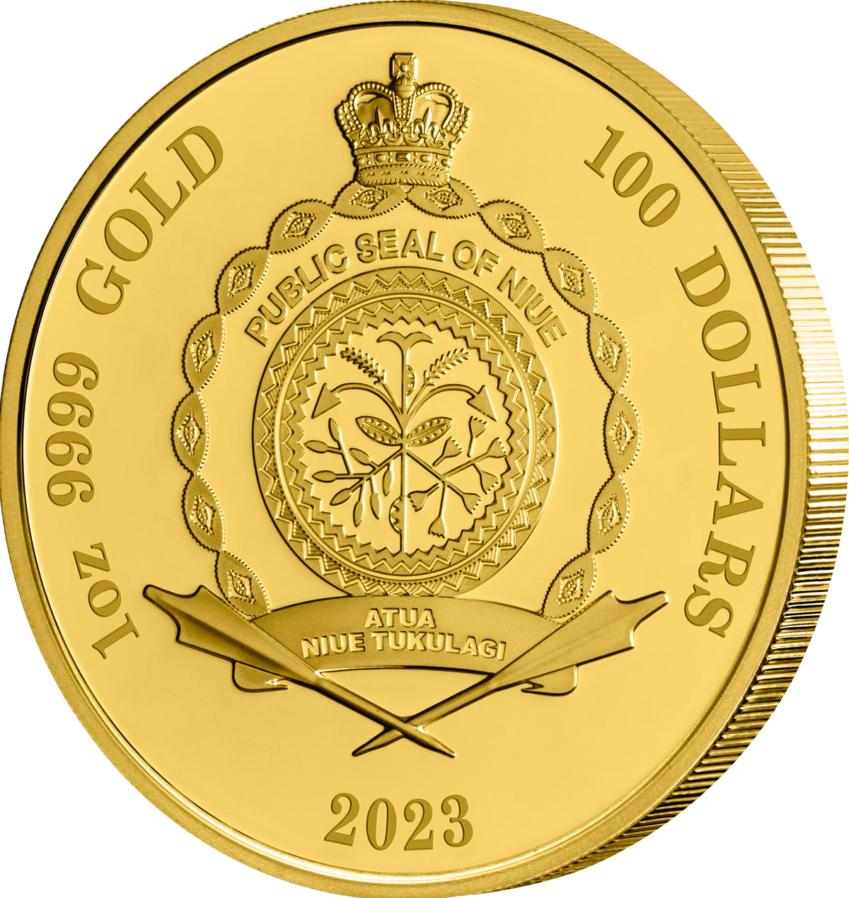 Niue 2023 $100 Great Australian Desert 1oz .9999 Gold Platinum Plated Proof Coin